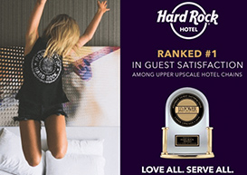 ハードロック・インターナショナル、J.D. パワーが発表した「2019 North America Hotel Guest Satisfaction Study」最高級ホテル部門で第 1 位に選出